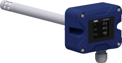 JUMO hydroTRANS S30 – Humidity and temperature transmitter with optional CO2 module in duct design